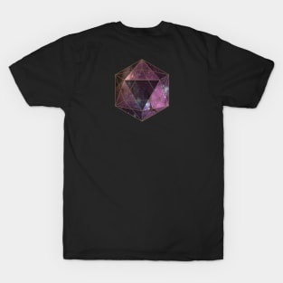 Starred sky geometry concept: a crystal purple heart T-Shirt